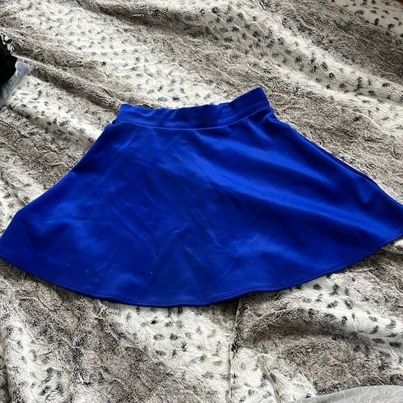 Vintage cobalt blue Charlotte Russe high waist‎ skater skirt size small ￼ - Picture 1 of 3